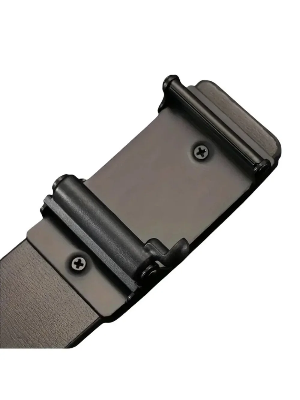 Elegant Fashion Belt Black Alloy Buckle PU Leather Black Length 46.5 in new